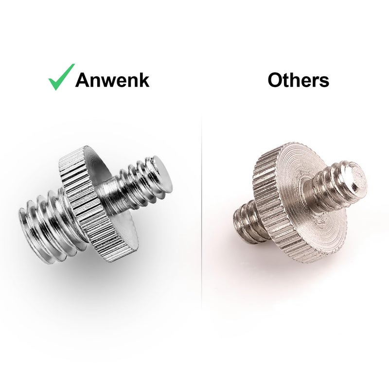Anwenk Standard 1/4"-20 Male to 3/8"-16 Male Threaded Camera Screw Adapter Tripod Screw Converter, 1/4 to 3/8 (5 Pack) - Image 3